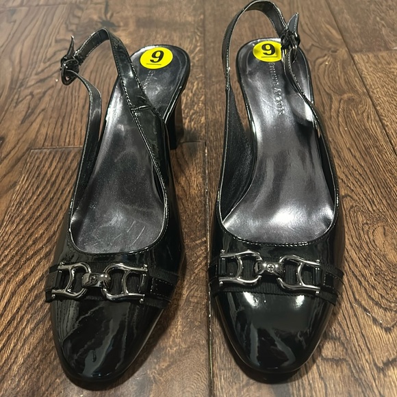 NEW PRICE!  NWOT
Trendy black patent slingbacks. - Picture 2 of 7
